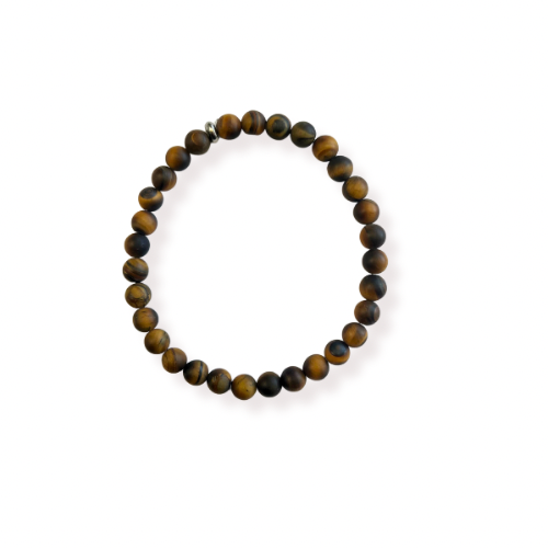 Premium Matte Tiger Eye Bracelet Mens (6mm Beads)